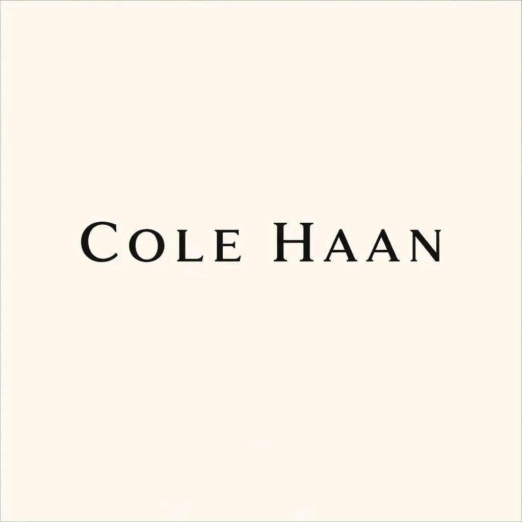 Cole Haan company logo&mdash;premium footwear for men and women.