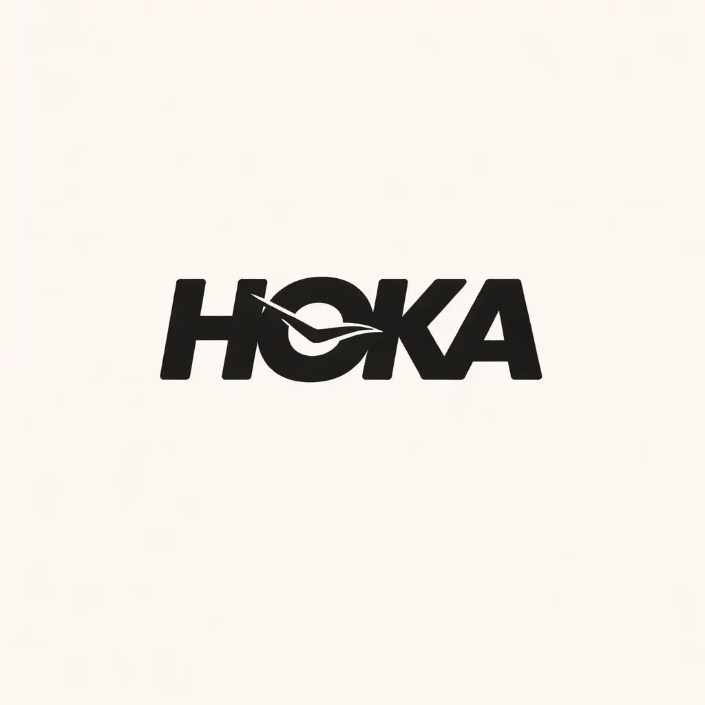Hoka brand logo&mdash;specialized athletic and walking shoes for maximum comfort.